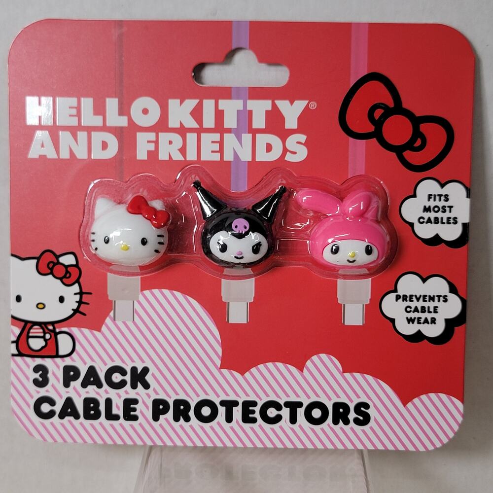 3 Pack Hello Kitty And Friends Cable Protectors - NEW / SEALED
